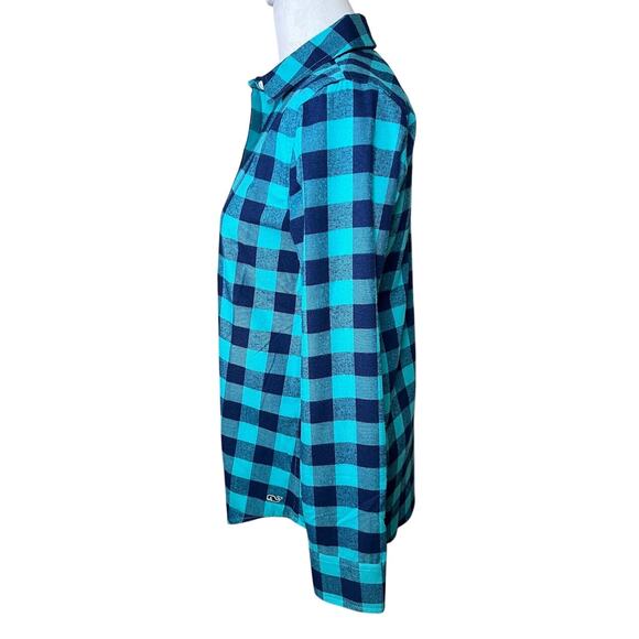 Vineyard Vines Womens Performance Relaxed Long Sleeve Button Down Flannel Size 0 - Picture 2 of 7